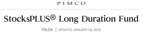 psldx|PIMCO StocksPLUS® Long Duration Instl PSLDX .